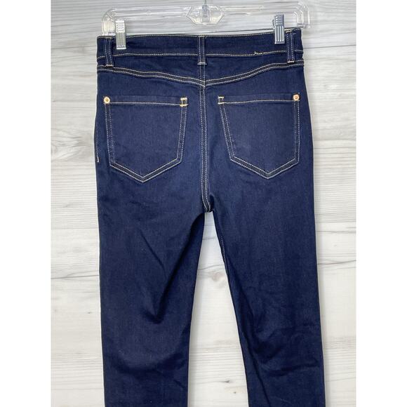 INC Denim Jeans Womens 2 Dark Blue Mid Rise Skinny Stretch Classic Style Pants - Picture 16 of 16